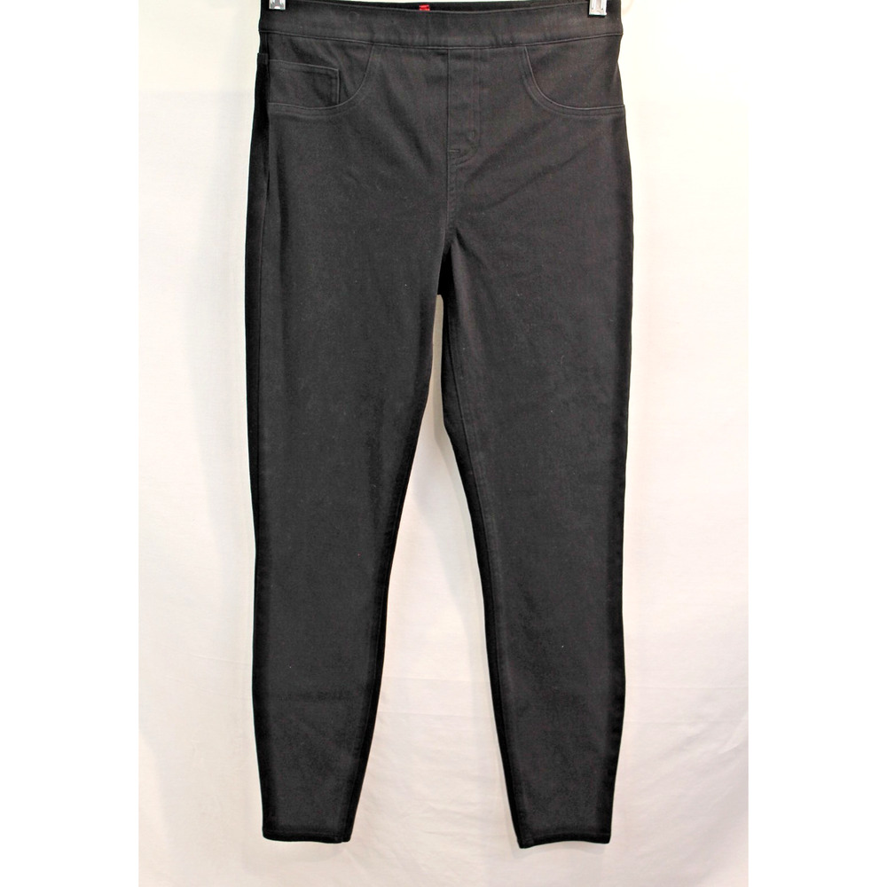 Spanx Jegging Jeans Womens size M Black Denim Angle Skinny Pull-on